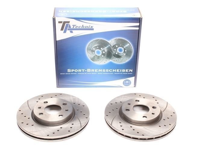 2 Dischi Anteriori Ventilati Forati e Baffati 257x22 per: ALFA MITO (955) CITROEN NEMO FIAT 500 BRAVO DOBLO FIORINO IDEA LINEA PANDA QUBO STILO LANNCIA DEDRA MUSA  YPSILON PEUGEOT BIPPER