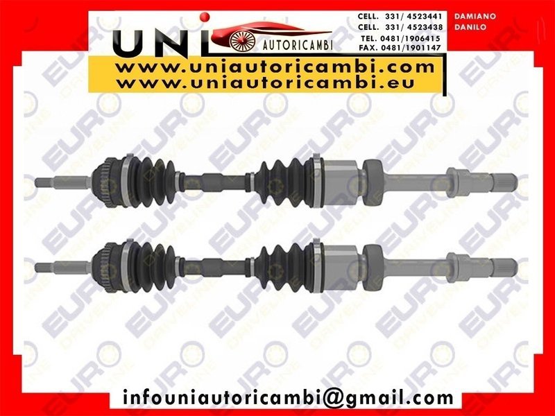 2 SEMIASSI / ALBERO MOTORE CAMBIO VELOCITÀ MANUALE ASSALE POSTERIORE SX / ASSALE POSTERIORE DX PER: MERCEDES VIANO W639 DAL 2003- / VITO AUTOBUS W639 DAL 2003- / VITO MIXTO FURGONATO W639 DAL 2003-