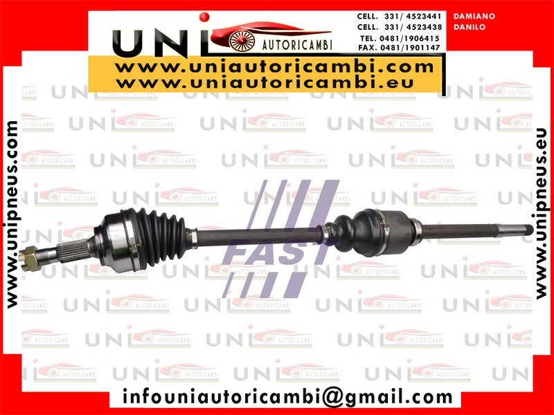 Albero motore / semiasse ANTERIORE DESTRO DX CITROEN JUMPY / DISPATCH DAL 2007-  FIAT SCUDO DAL 2007 - PEUGEOT 407 DAL 2004- / EXPERT DAL 2007-