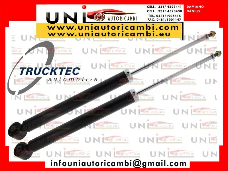 2x Ammortizzatori Posteriori Normali a Gas Audi A3 8L 09.1996 Seat Leon 1M dal 1997 / Skoda Octavia 1U dal 1996 / VW BORA 1J dal 1998 / VW GOLF 4 IV dal 1997 / VW New Beetle  (9C1 - 1C1 - 1Y7) da 1998