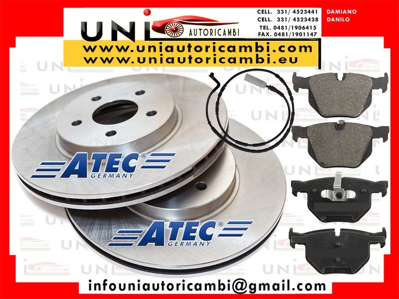 ​KIT 2 DISCHI POSTERIORI 336x22 + 4 PASTIGLIE + SENSORE PER: BMW Serie 3 (E90), 3 (E91), 3 (E92), 3 (E93), 2.0D-3.0D 12.04-06.15​