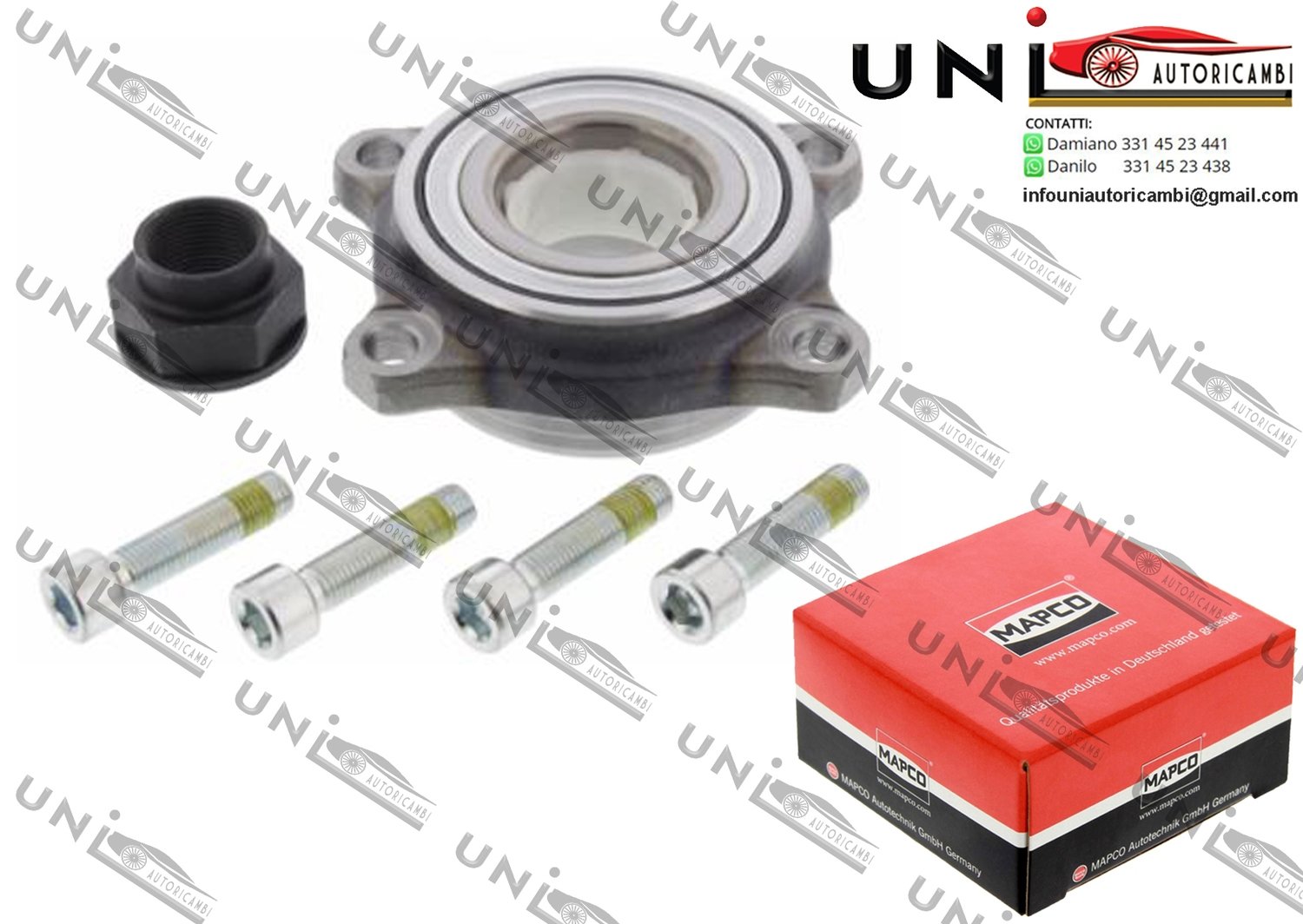 Kit Cuscinetto Ruota Assale Anteriore Bilaterale / Alfa Romeo 156 da 1997 / Alfa Romeo 166 da 2000 / Lancia Thesis da 2002