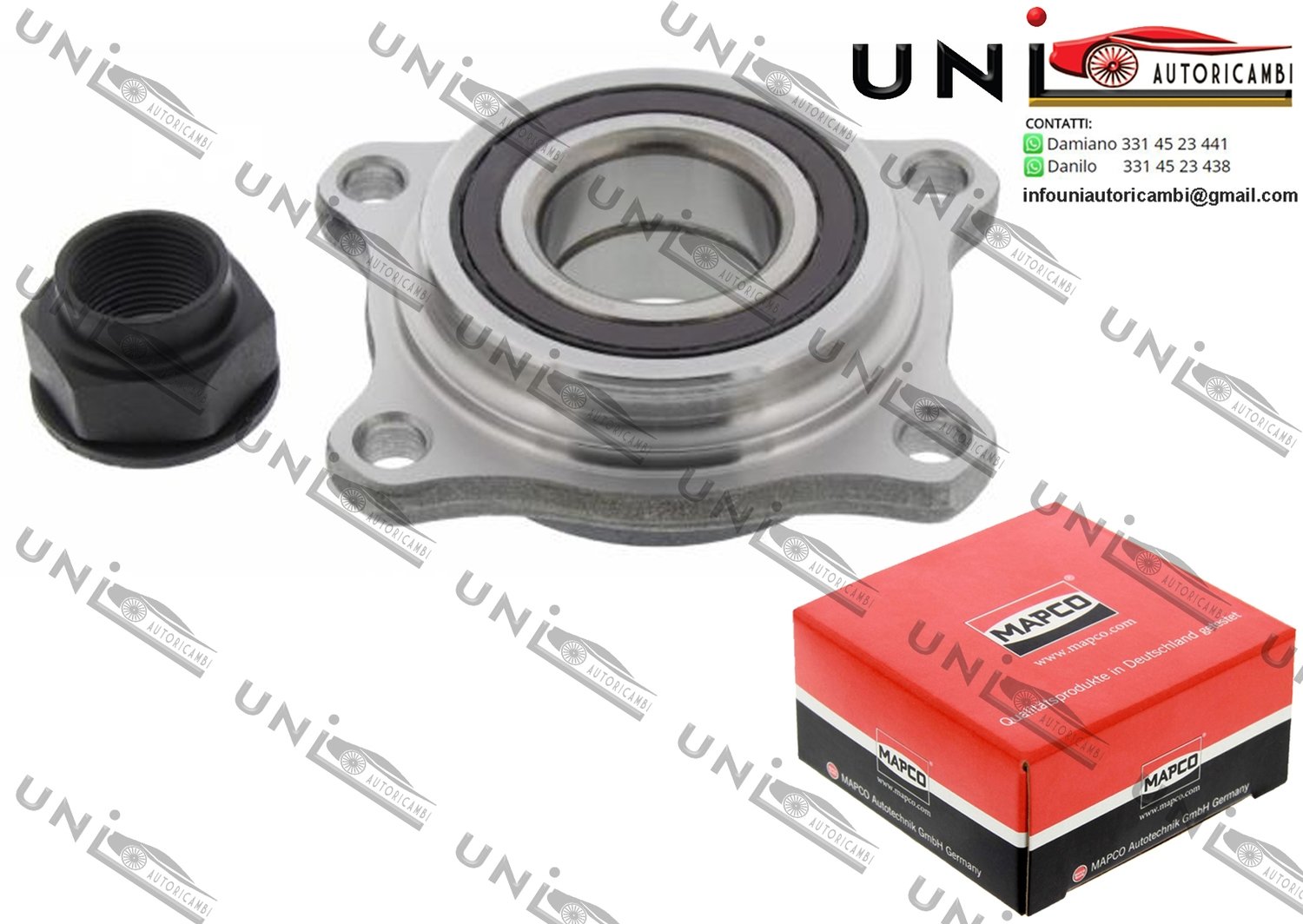 Kit Cuscinetto Ruota Assale Anteriore Bilaterale Sinistro o Destro / Alfa Romeo 147 da 2001