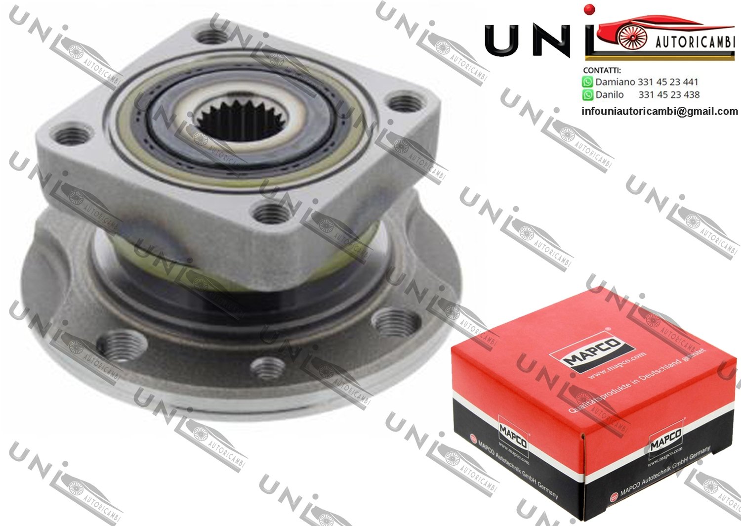 Kit Cuscinetto Ruota Assale Posteriore Bilaterale / Fiat Panda da 1980 / Seat Marbella / Furgonato da 1986