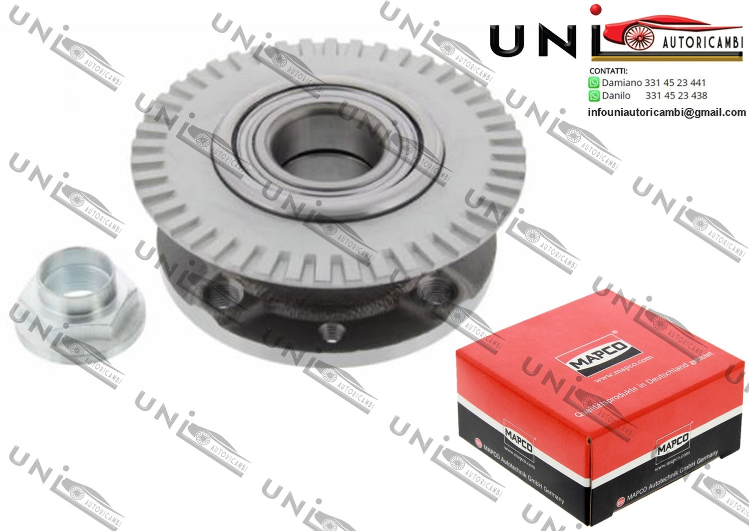 Kit Cuscinetto Ruota Assale Posteriore Bilaterale / Alfa Romeo 164 da 1987 / Fiat Croma da 1987 / Lancia Thema da 1987