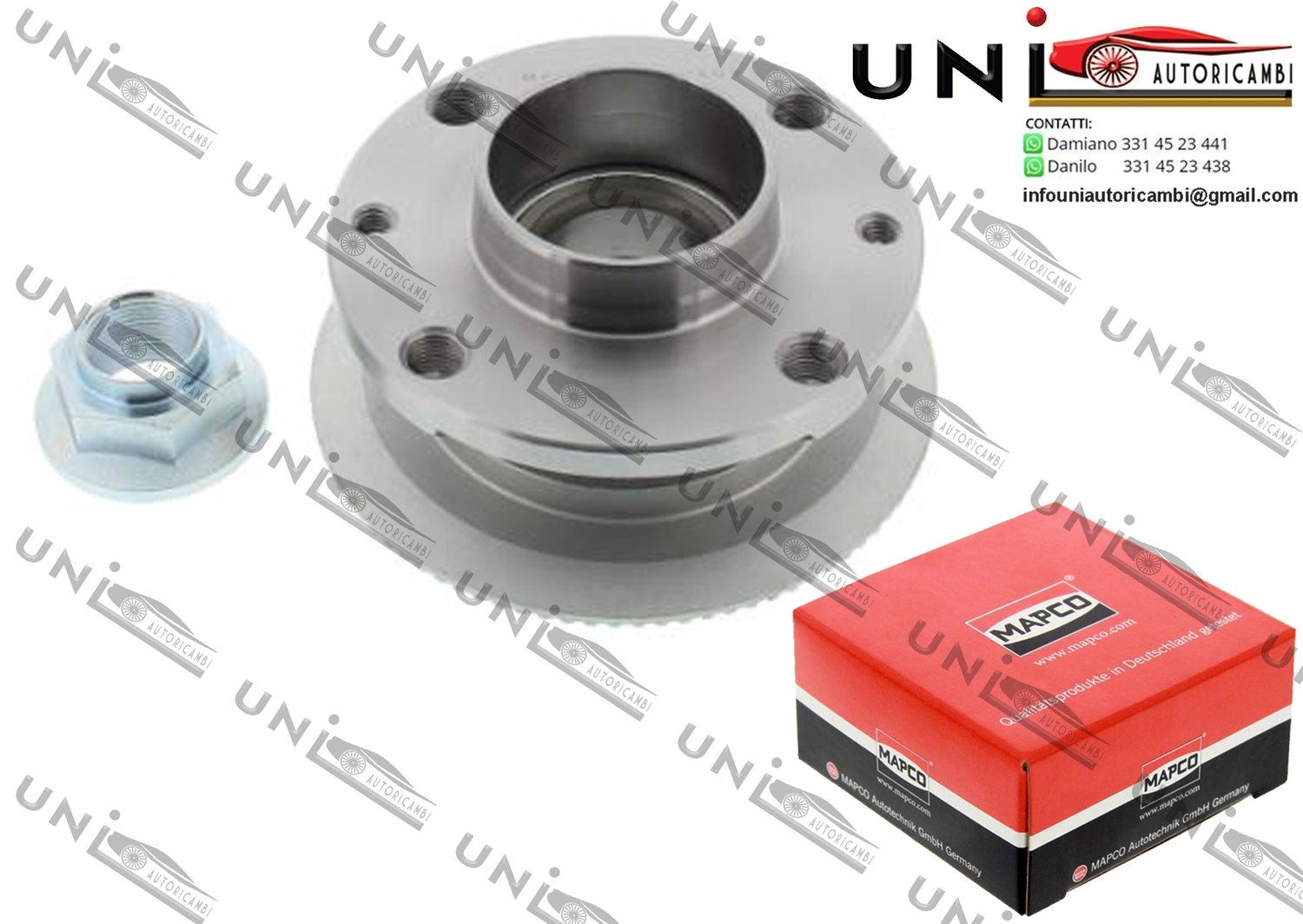 Kit Cuscinetto Ruota Assale Posteriore Bilaterale / Alfa Romeo 164 da 1987 / Fiat Croma da 1985 / Lancia Thema / S.W. da 1984