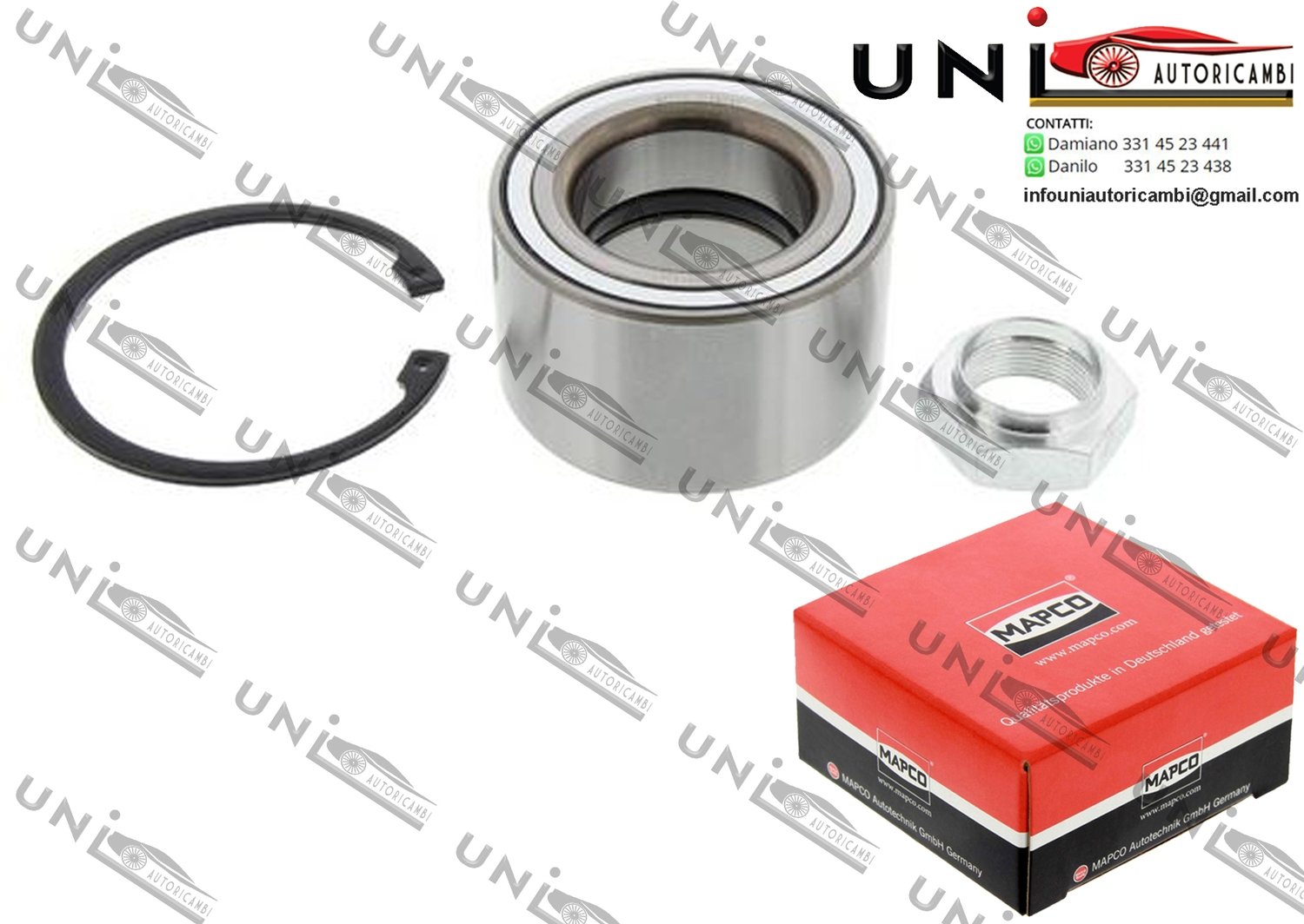 Kit Cuscinetto Ruota Assale Anteriore Bilaterale / Fiat Ducato Pianale piatto / Telaio da 2002 / Peugeot Boxer Autobus da 1994 / Citroen Jumper Autobus da 1994