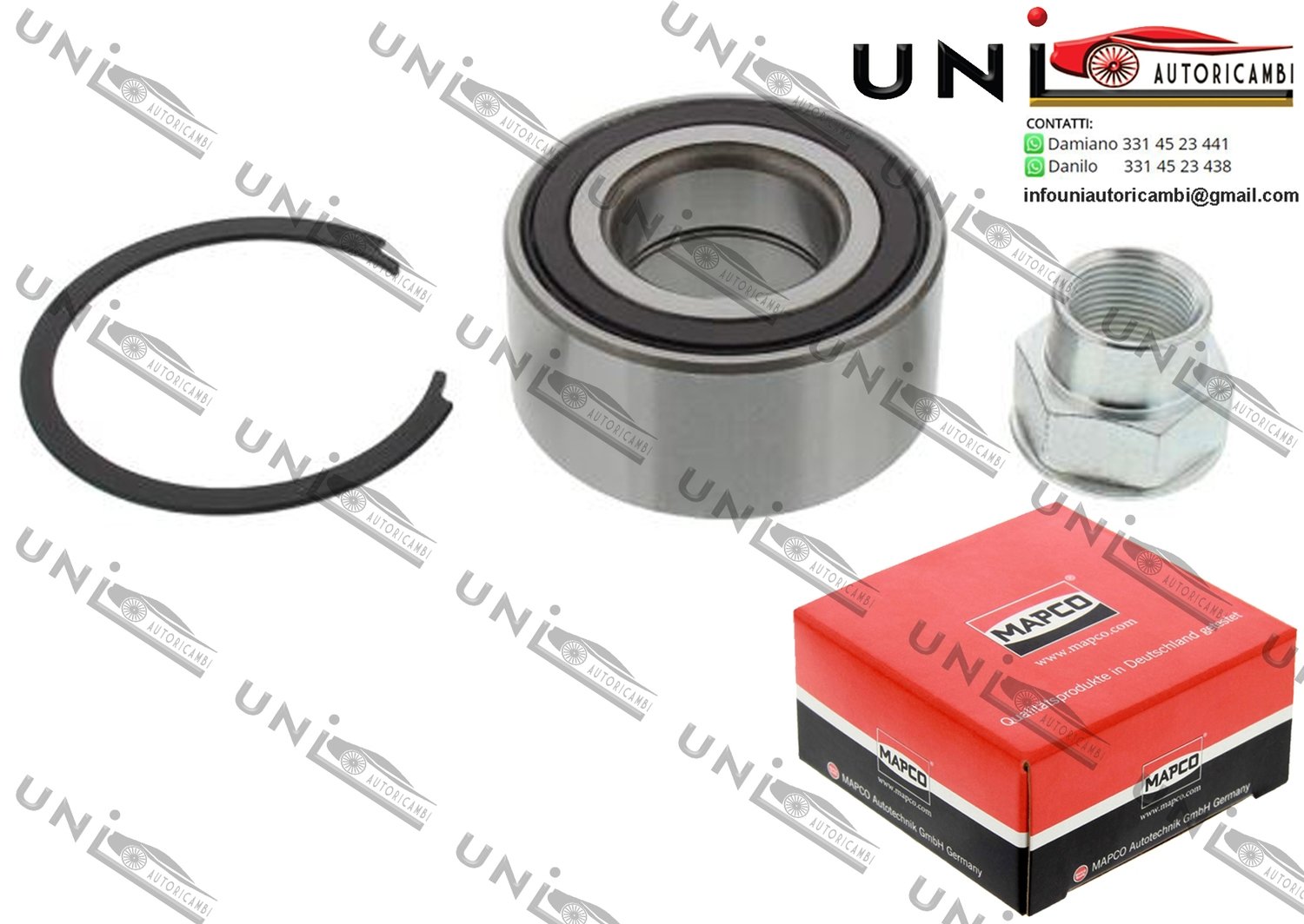 Kit Cuscinetto Ruota Assale Anteriore Bilaterale / Alfa Romeo Mito da 2008 / Citroë​n Nemo Furgonato da 2008 / Citroë​n Nemo Station wagon da 2009 / Fiat Brava da 1995