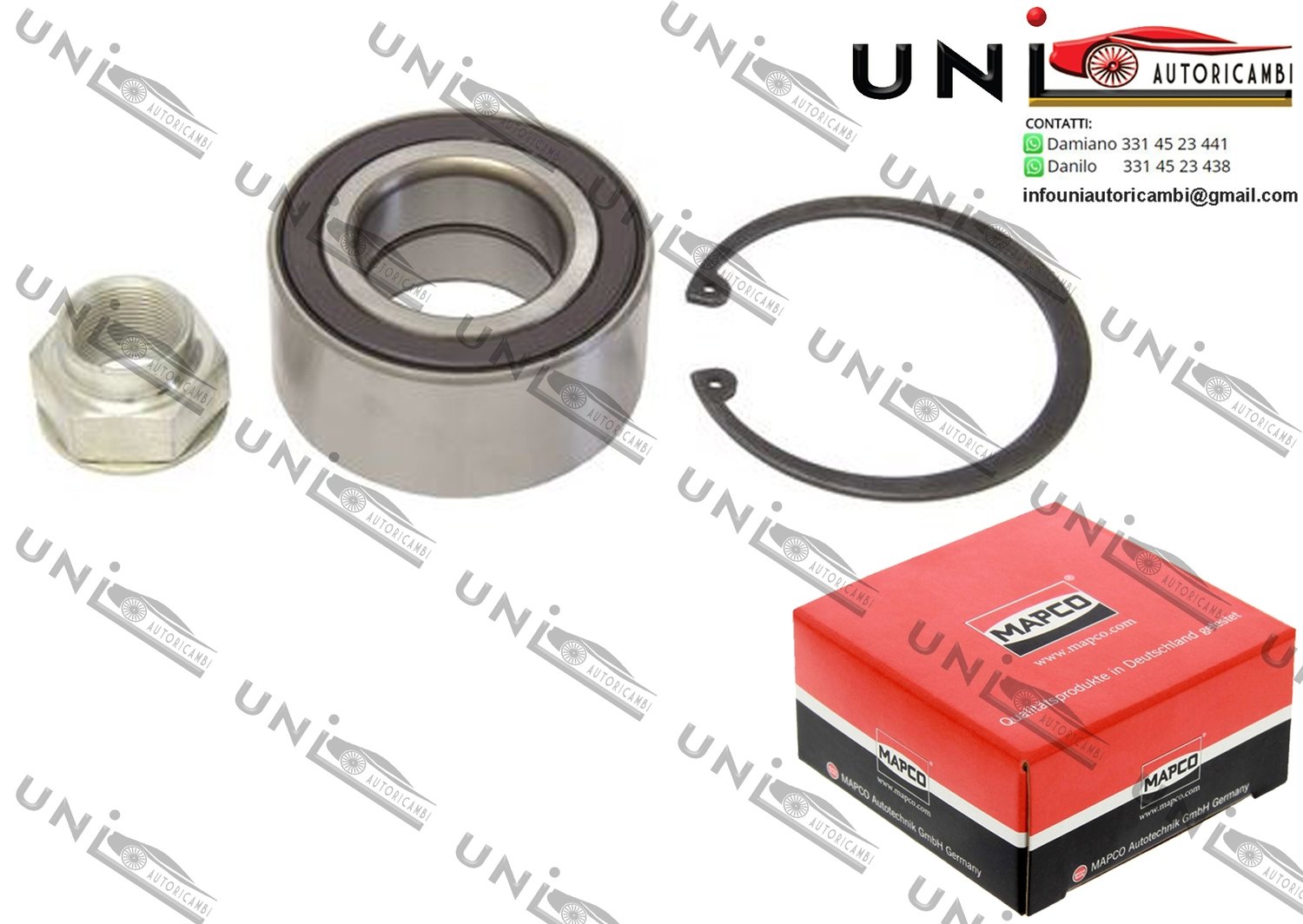 Kit Cuscinetto Ruota Assale Anteriore Bilaterale​ / Alfa Romeo GTV​ da 1995 / Fiat Bravo I da 1995 / Fiat Marea da 1996 / Alfa Romeo 145 da 1999