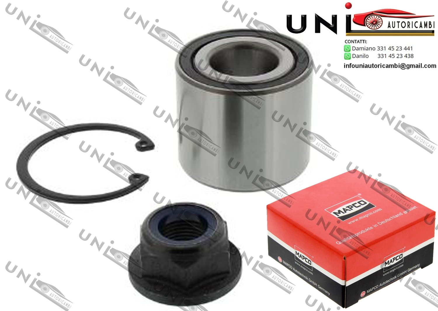 Kit Cuscinetto Ruota Assale Posteriore Bilaterale / Renault 21 da 1989 / Renault 21 Tre Volumi da 1986 / Renault 5 Furgonato da 1972 / Renault Rapid Furgonato da 1985