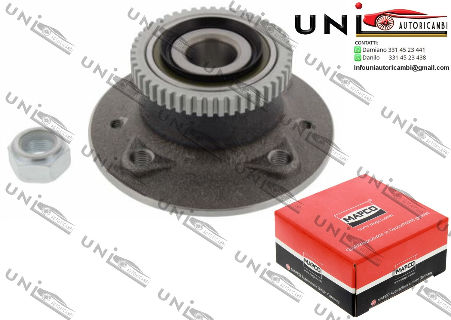 Kit Cuscinetto Ruota Assale Posteriore Bilaterale / Renault 25 da 1984 / Renault Espace I da 1984 / Renault Espace I​I da 1991
