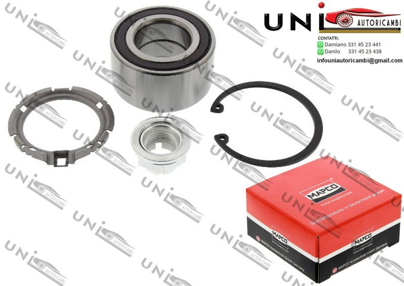Kit Cuscinetto Ruota Assale Anteriore Bilaterale / Renault Kangoo da 2008 / Dacia Sandero II da 2012 / Renault Captur da 2013 / Renault Logan Express da 2007 / Dacia Logan II da 2012