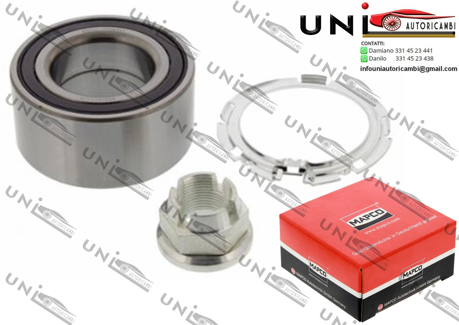 Kit Cuscinetto Ruota Assale Anteriore Bilaterale / Mercedes-Benz Citan Combi da 2012 / Mercedes-Benz Citan Furgonato da 2012 / Mercedes-Benz Citan Mixto da 2012​ / Renault Clio II da 2000