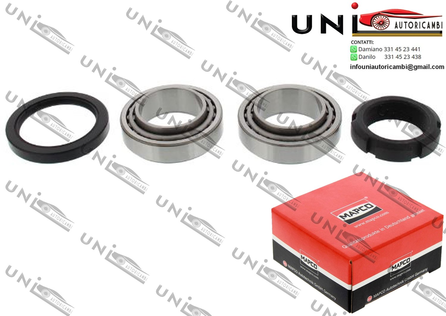 Kit Cuscinetto Ruota Assale Anteriore Bilaterale Sinistro o Destro / Renault Master I Pianale piatto / Telaio da 1980