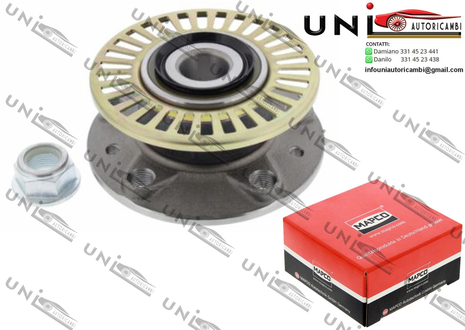 Kit Cuscinetto Ruota Assale Posteriore Bilaterale / Renault Safrane I da 1992 / Renault Safrane II da 1996