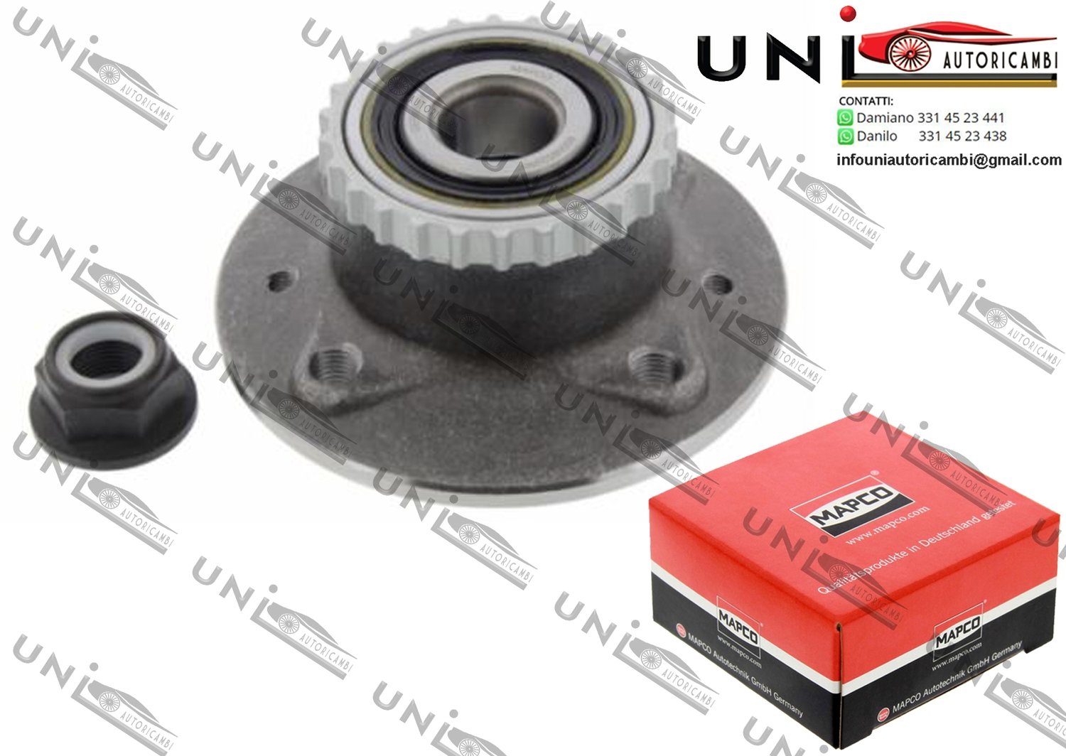 Kit Cuscinetto Ruota Assale Posteriore Bilaterale / Renault Kangoo da 1997 / Renault Kangoo Rapid da 1997