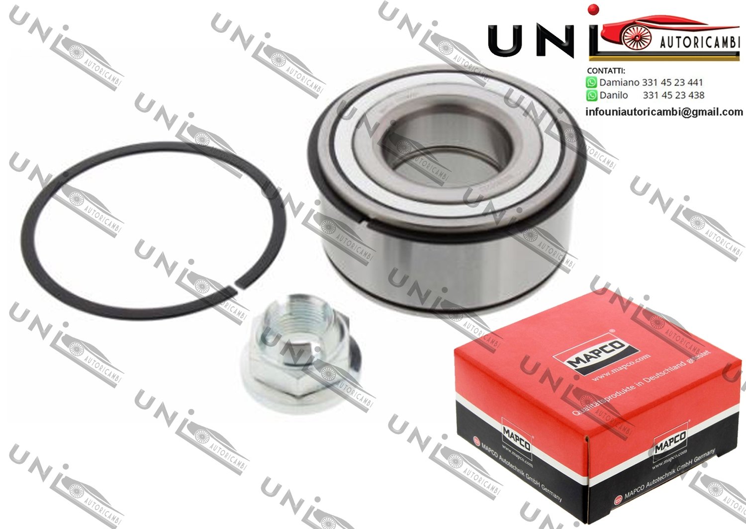 Kit Cuscinetto Ruota Assale Ant. / Post. Bilaterale / Renault Clio II da 2000 / Renault Kangoo da 2001 / Renault Kangoo Rapid da 2001 / Renault Megane Scenic da 1997 / Renault Scé​nic I da 2000