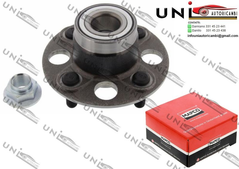 Kit Cuscinetto Ruota Assale Posteriore Bilaterale / Honda City Tre volumi da 2003 / Honda Jazz II da 2002