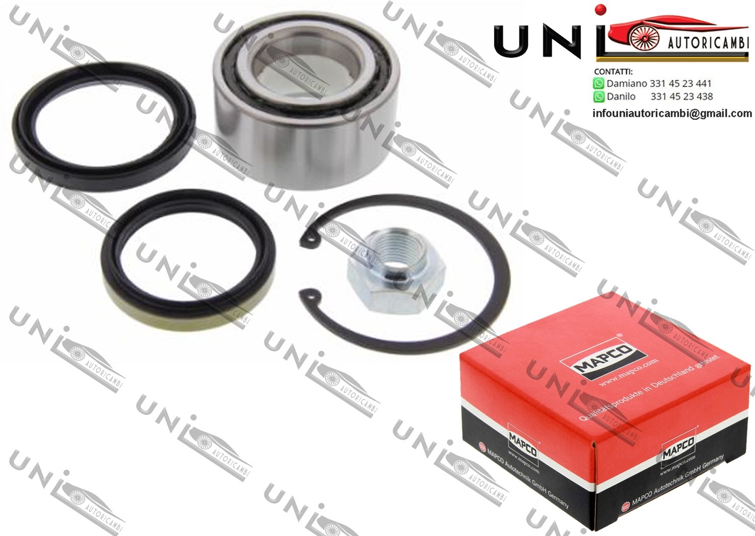 Kit Cuscinetto Ruota Assale Anteriore Bilaterale / Suzuki Swift II 2 volumi /Coda spiovente da 1989 / Suzuki Swift II Tre volumi da 1989