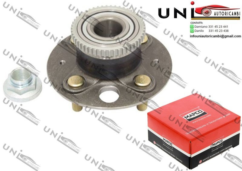 Kit Cuscinetto Ruota Assale Posteriore Bilaterale / Honda Civic VII Coupé​ da 2001 / Honda Civic VII Hatchback da 2000 / Honda Civic VII​ Tre volumi da 2001