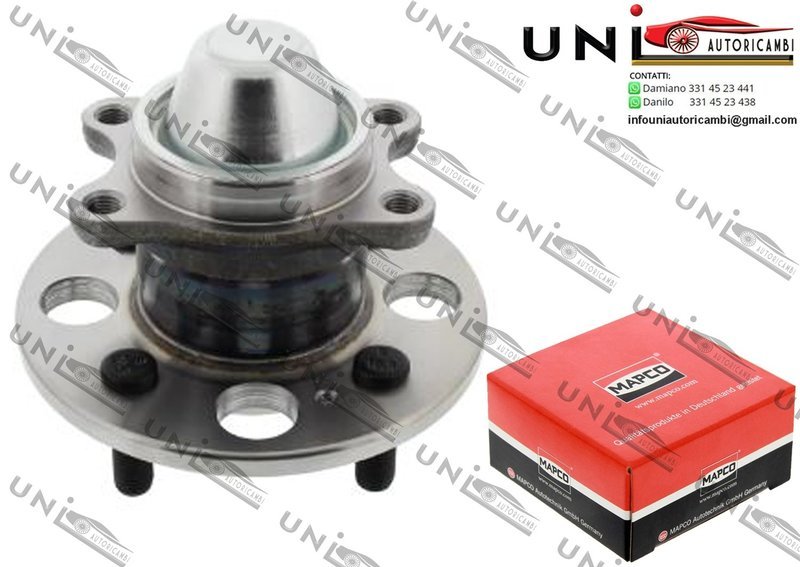 MOZZO Ruota ​con Cuscinetto Assale Posteriore Bilaterale / Hyundai Accent III / Tre volumi da 2005 / Hyundai Getz da 2002 / Kia Picanto da 2004 / Kia Rio II / Tre volumi da 2005
