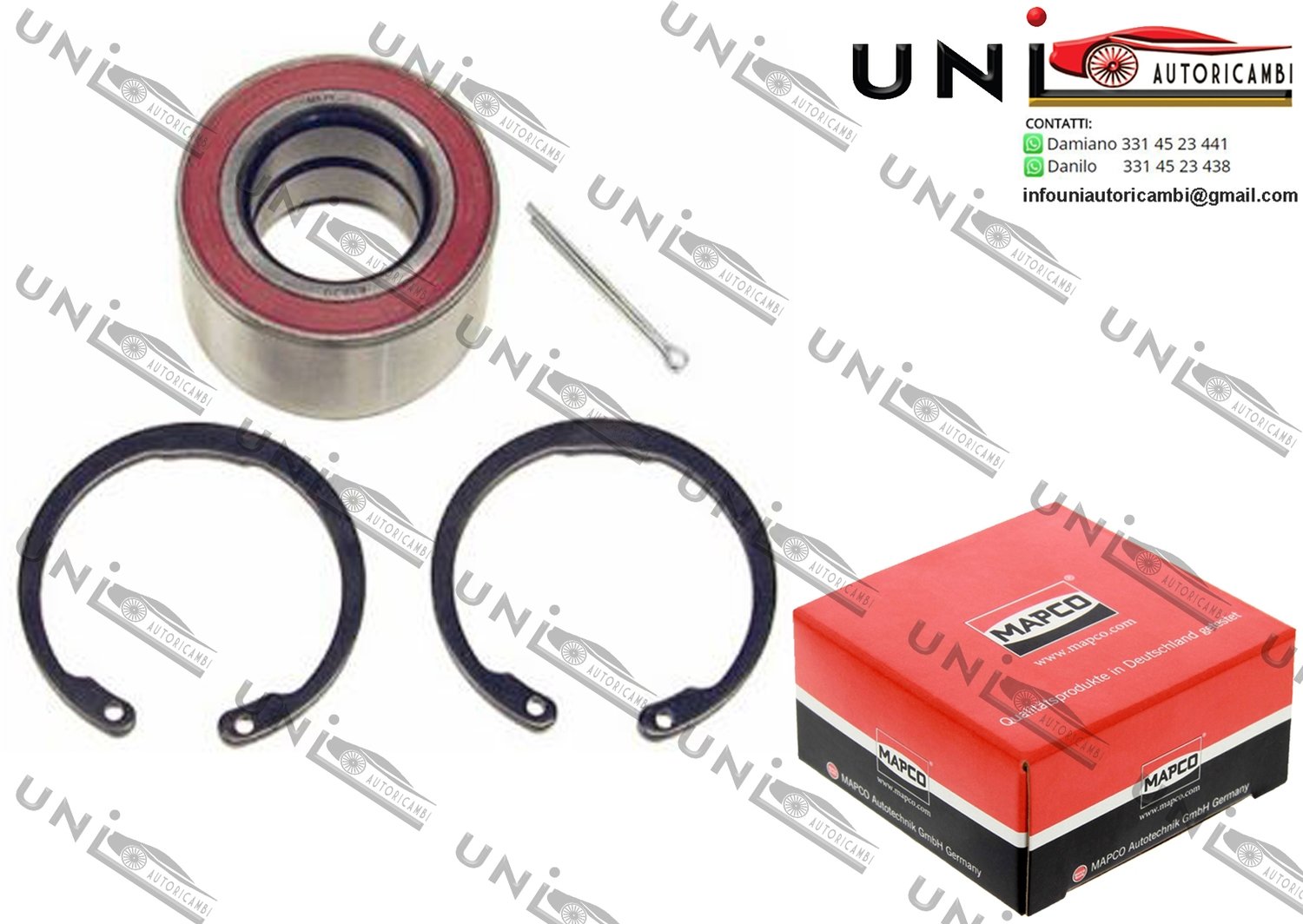 Kit Cuscinetto Ruota Assale Anteriore Bilaterale / Vauxhall Astra Mk III / Cabriolet da 1992 / Vauxhall Astra Mk II 2 volumi / Coda spiovente 1984 / Vauxhall Astra Mk II​ Cabriolet da 1987