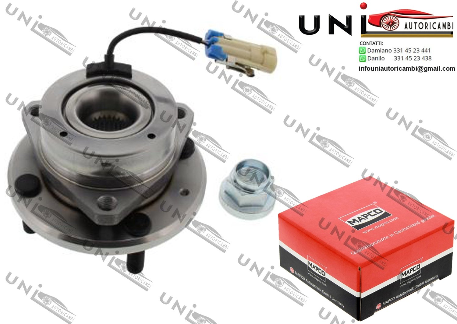 Kit Cuscinetto Ruota Assale Anteriore Bilaterale / Chevrolet Epica da 2005 / Chevrolet Evanda da 2005 / Chevrolet Evanda​ da 2002 / Daewoo Magnus da 1999