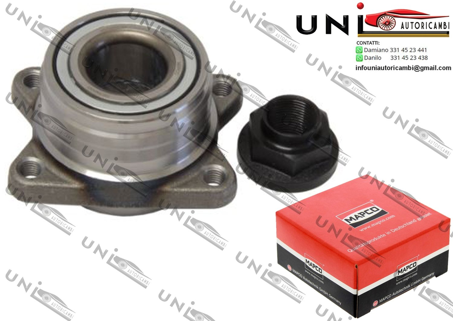 Kit Cuscinetto Ruota Assale Posteriore Bilaterale / Mitsubishi Galant V / Tre volumi da 1992 / Mitsubishi Galant V​I / Station wagon da 1996