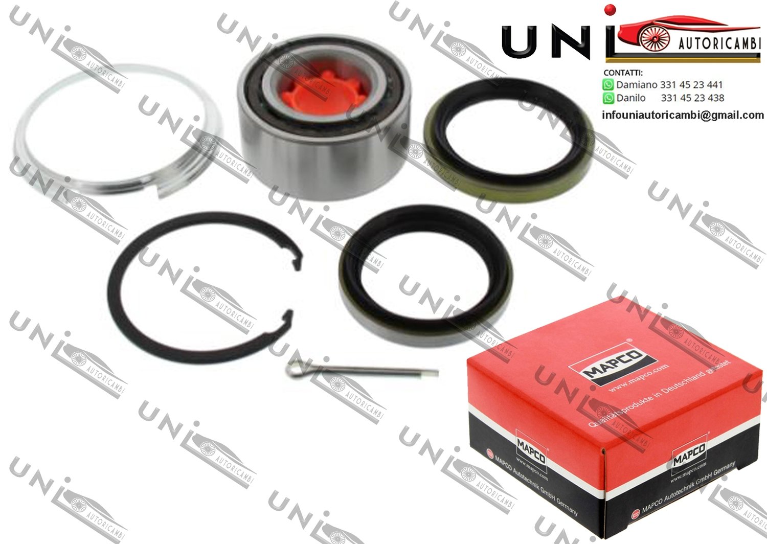 Kit Cuscinetto Ruota Assale Anteriore Bilaterale / Toyota Carina II da 1983 / Toyota Carina II / Station Wagon da 1987 / Toyota Carina II Tre volumi da 1983 / Toyota Celica da 1987