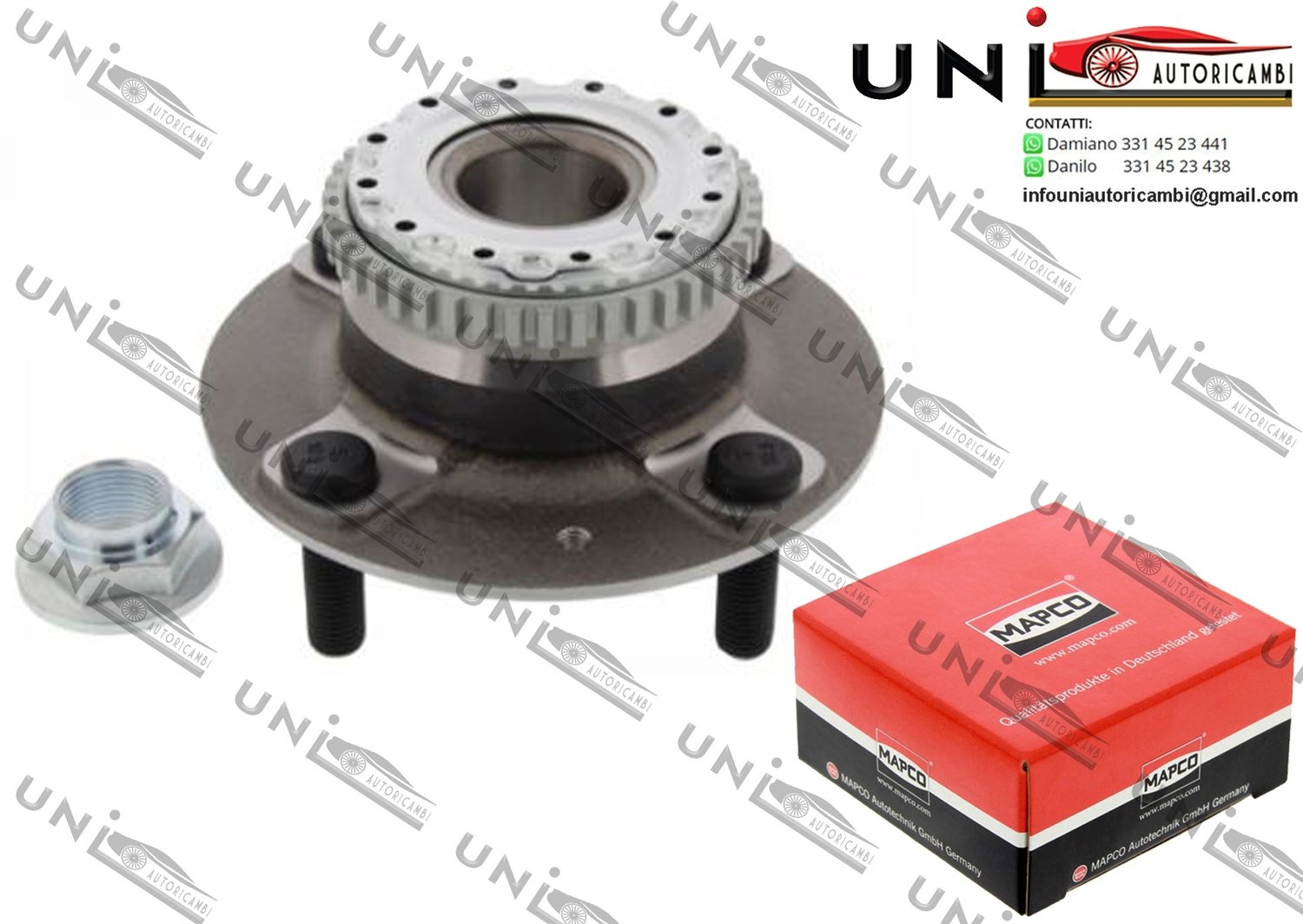 Mozzo Ruota Posteriore Bilaterale / Hyundai Elantra / Tre volumi da 2000 / Hyundai Matrix da 2001 / Kia Cerato / Tre volumi da 2004