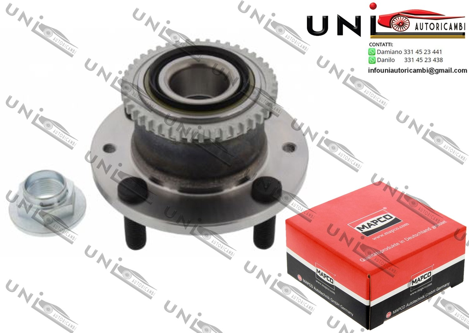 Kit Cuscinetto Ruota Assale Posteriore Bilaterale / Mazda 323 C IV da 1989 / Mazda 323 C V da 1994 / Mazda 323 F IV​ da 1989 / Mazda 323 F V da 1994 / Mazda 323 F VI da 1998