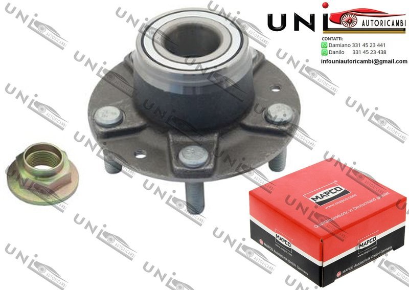 Kit Cuscinetto Ruota Assale Posteriore Bilaterale / Mazda 626 IV / Hatchback da 1991 / Mazda 626 V / Hatchback​ da 1997 / Mazda MX-6 da 1992 / Mazda Xedos 6 da 1992