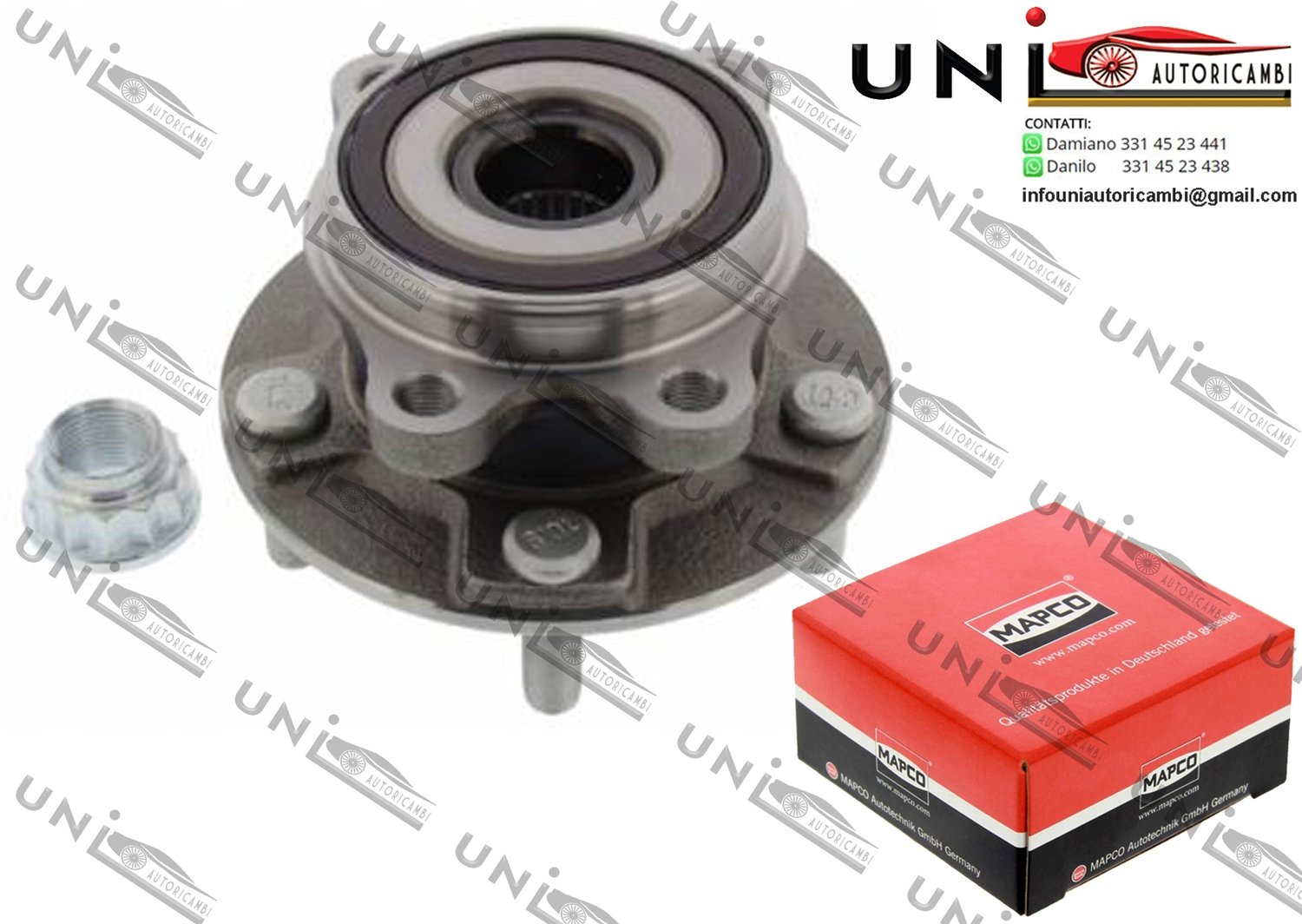 MOZZO RUOTA CON CUSCINETTO ANTERIORE BILATERALE / Toyota Auris da 2007 / Toyota Auris / Touring Sports da 2012 / Toyota Corolla Tre volumi da 2006 / Toyota Prius Plus da 2011/Toyota Rav 4 III da 2005