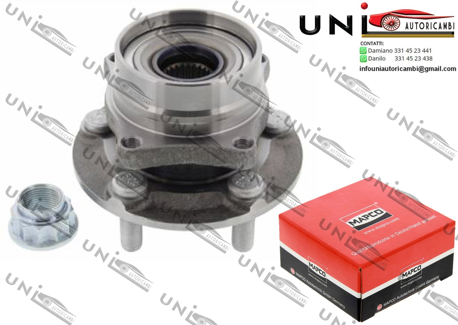 Kit Cuscinetto Ruota Assale Anteriore Bilaterale / Toyota Prius 2 volumi / Coda spiovente da 2003