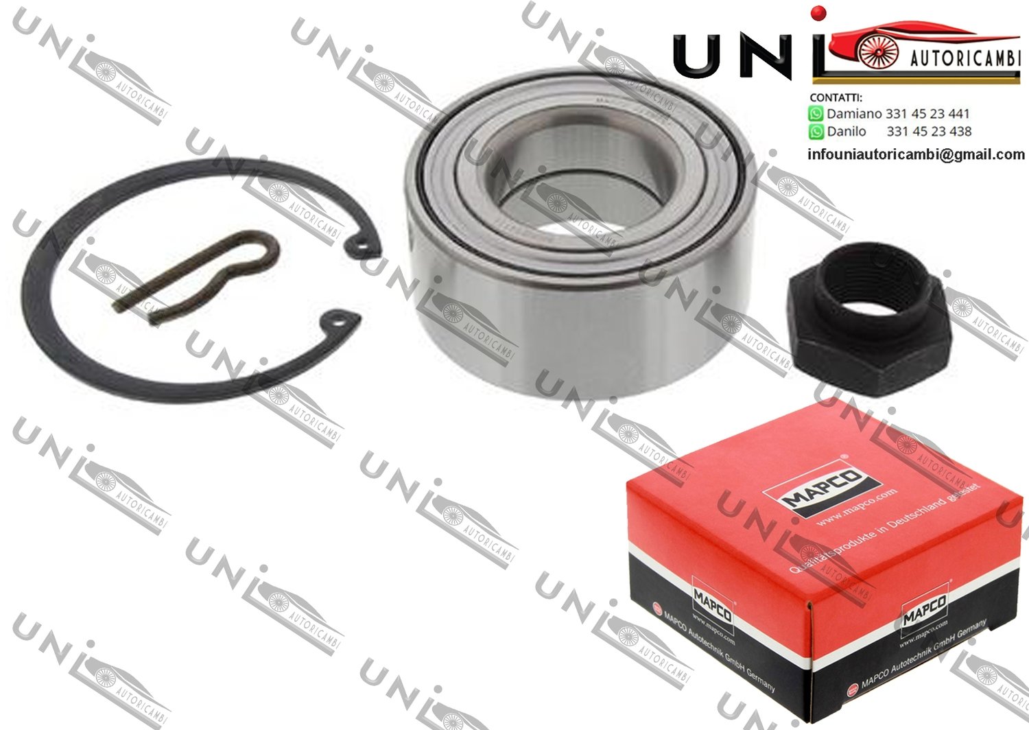 Kit Cuscinetto Ruota Assale Anteriore Bilaterale / Peugeot 305 II / Break da 1982 / Citroé​n Berlingo Furgonato da 2003