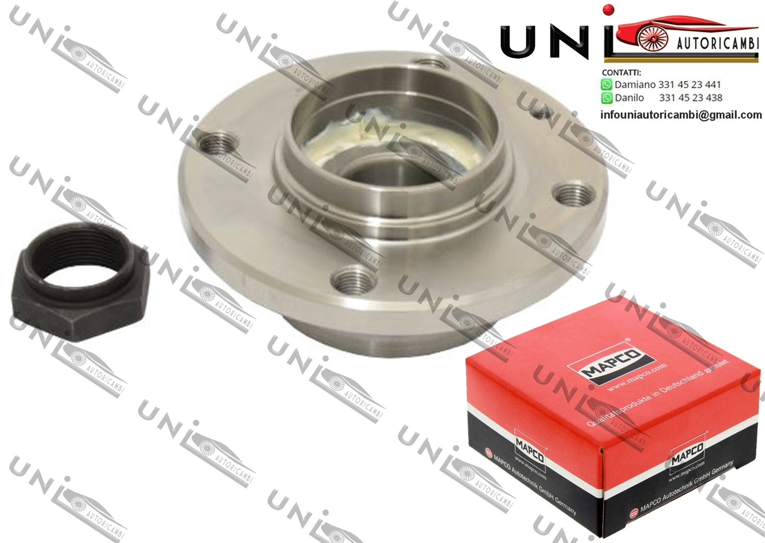 Kit Cuscinetto Ruota Assale Posteriore Bilaterale / Citroé​n AX da 1991 / Citroé​n BX / Break da 1982 / Citroé​n C15 da 1984 / Citroé​n C15 Station wagon da 1987 / Citroé​n Xantia da 1993