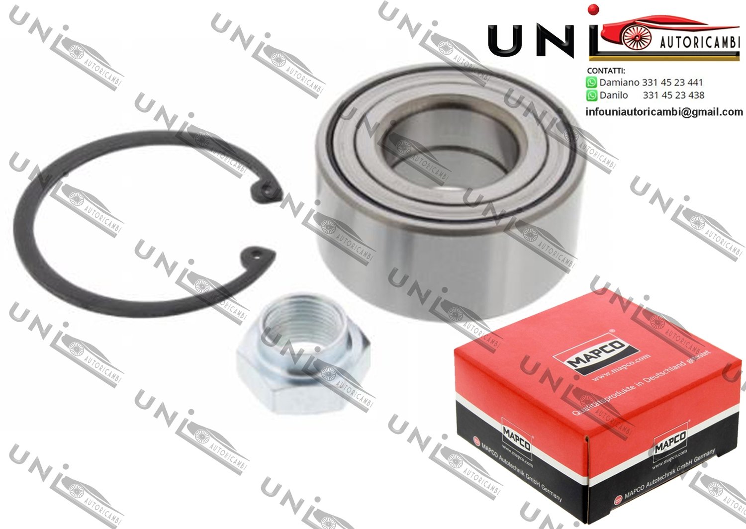 Kit Cuscinetto Ruota Assale Anteriore Bilaterale / Citroé​n AX da 1987 / Citroé​n Saxo da 1996 / Peugeot 106 I da 1993 / Citroé​n C15 da 1984 / Citroé​n Xsara da 1997