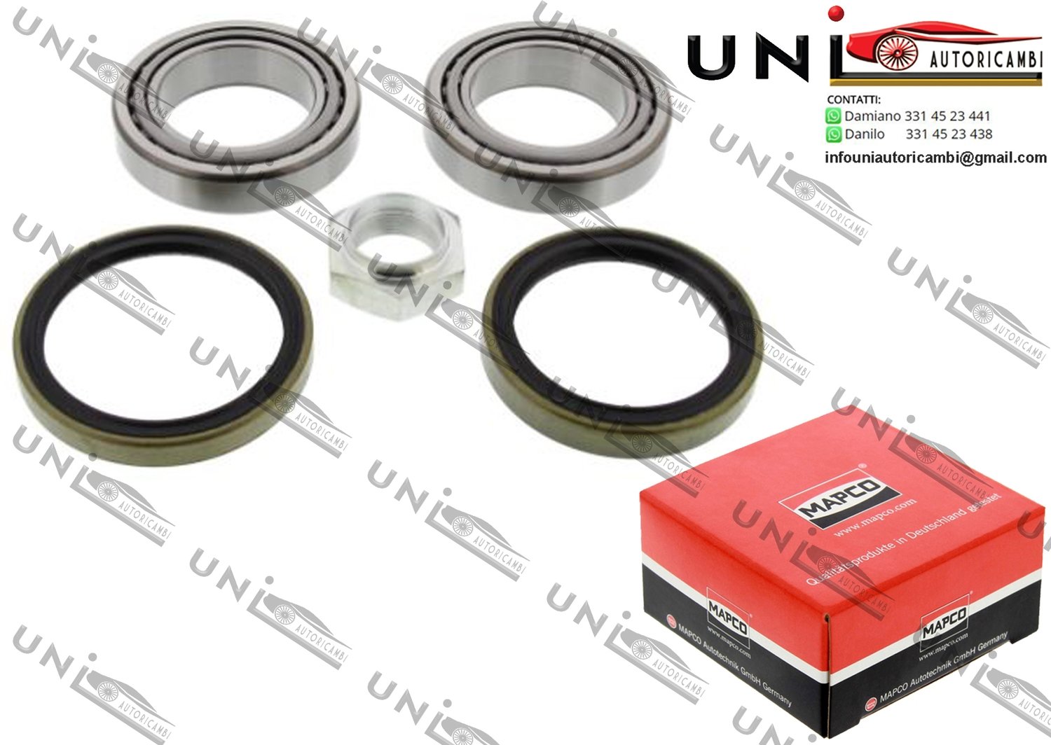 Kit Cuscinetto Ruota Assale Anteriore Bilaterale / Fiat Talento Furgonato da 1989 / Fiat Talento Pianale piatto / Telaio da 1989 / Fiat Talento Autobus da 1989 / Peugeot J5 Autobus da 1981