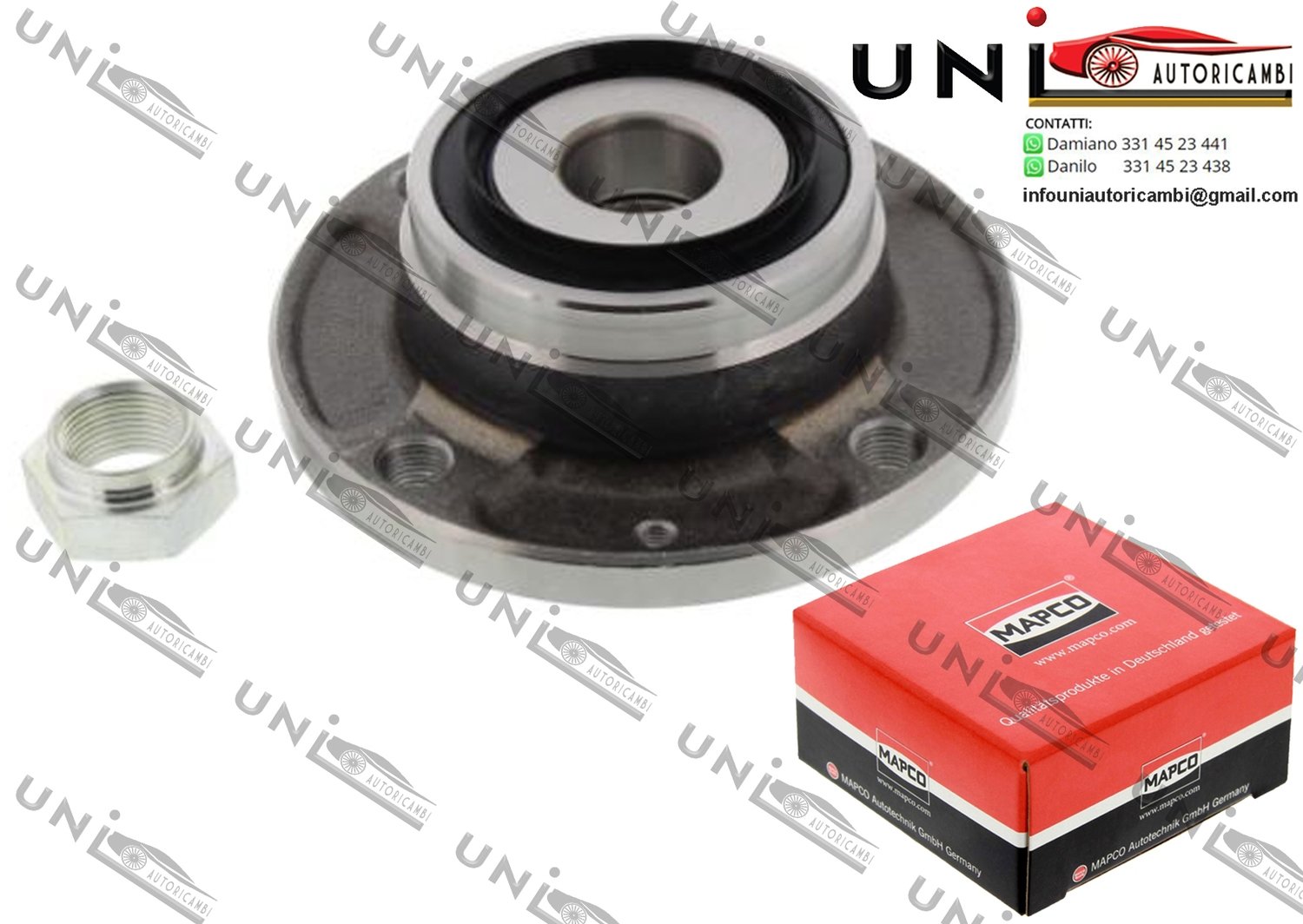 Kit Cuscinetto Ruota Assale Posteriore Bilaterale / Citroé​n ZX Break da 1993 / Peugeot 205 Furgonato da 1983 / Peugeot 205 I da 1986 / Peugeot 205 I​I da 1987 / Peugeot 309 I da 1985