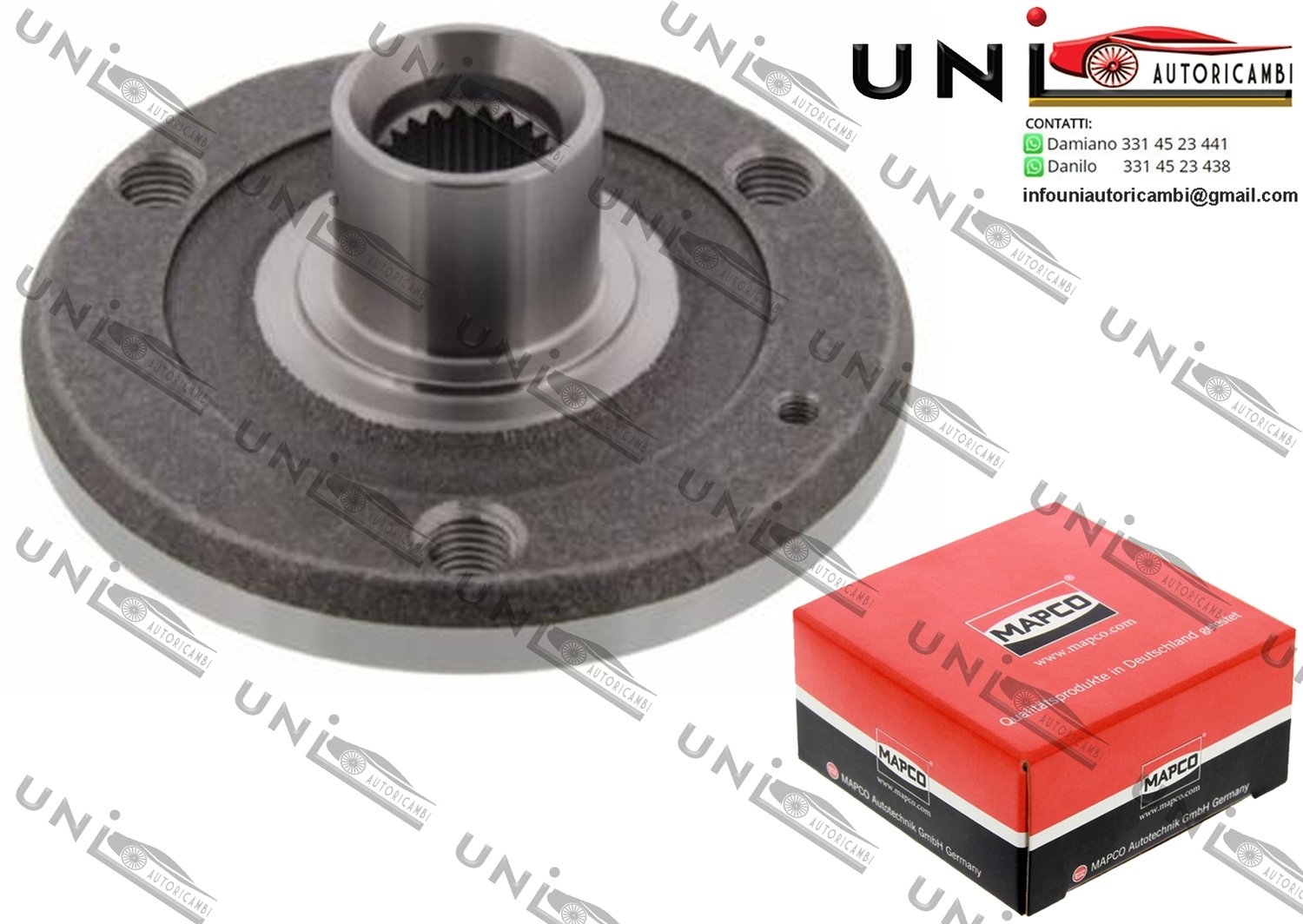 Mozzo Ruota Anteriore Bilaterale / Citroé​n AX da 1986 / Citroé​n Saxo da 1996 / Peugeot 106 I da 1991 / Peugeot 106 II da 1996