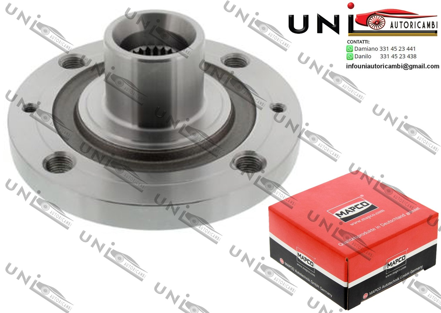 Mozzo Ruota Anteriore Bilaterale / Citroén Berlingo Furgonato da 2003 / Peugeot 205 I da 1986 / Peugeot Partner Furgonato da 1996 / Peugeot 405 I da 1987 / Peugeot 405 II da 1992