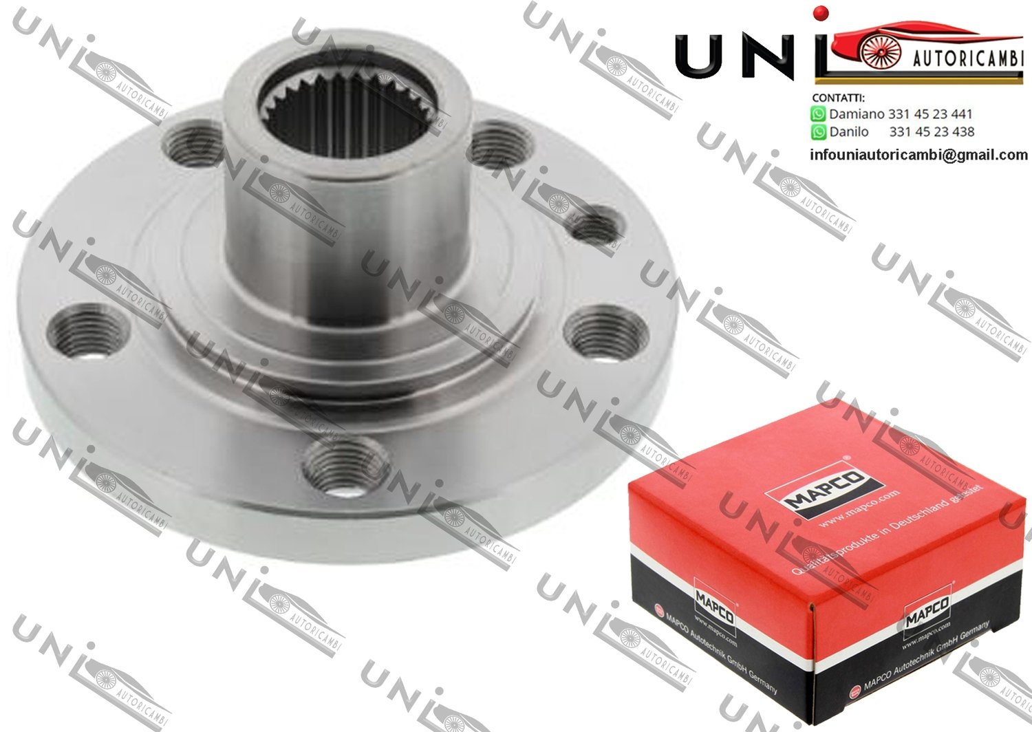 Mozzo Ruota Anteriore Bilaterale / Citroén C8 da 2002 / Citroén Evasion da 1994 / Citroén Jumpy da 1995 / Fiat Scudo Furgonato da 1996 / Fiat Ulysse da 1994 / Lancia Zeta da 1995 / Peugeot 807 da 2002