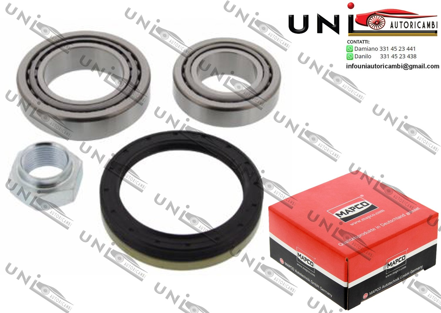 Kit Cuscinetto Ruota Assale Posteriore Bilaterale / Fiat Talento Furgonato da 1989 / Fiat Talento Autobus da 1989 / Peugeot  J5 Furgonato da 1981 / Peugeot  J5 Autobus da 1990