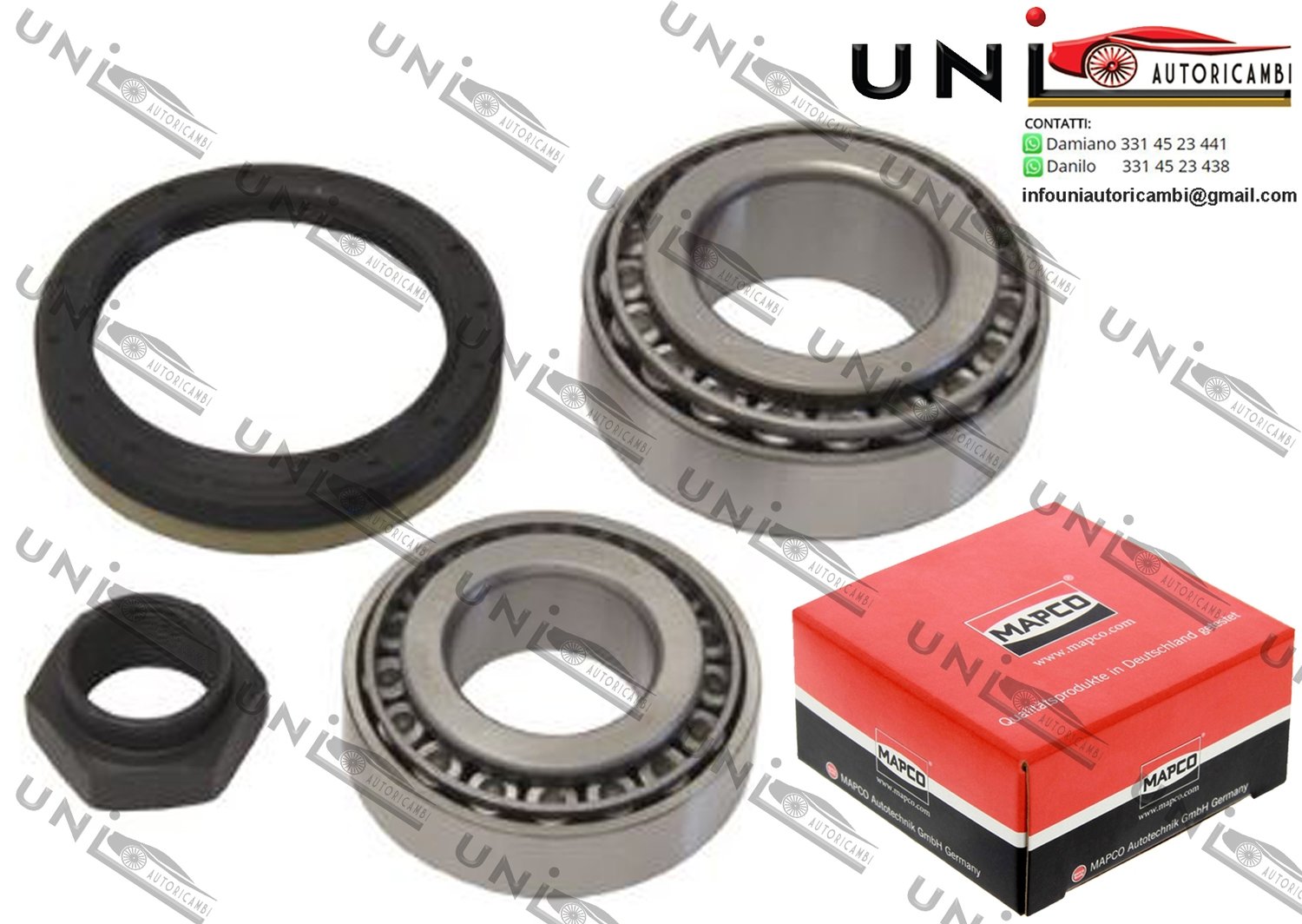 Kit Cuscinetto Ruota Assale Posteriore Bilaterale / Peugeot Boxer Autobus da 1994 / Fiat Ducato Autobus Panorama / Combinato da 1994 / Citroé​n Jumper Autobus da 1994