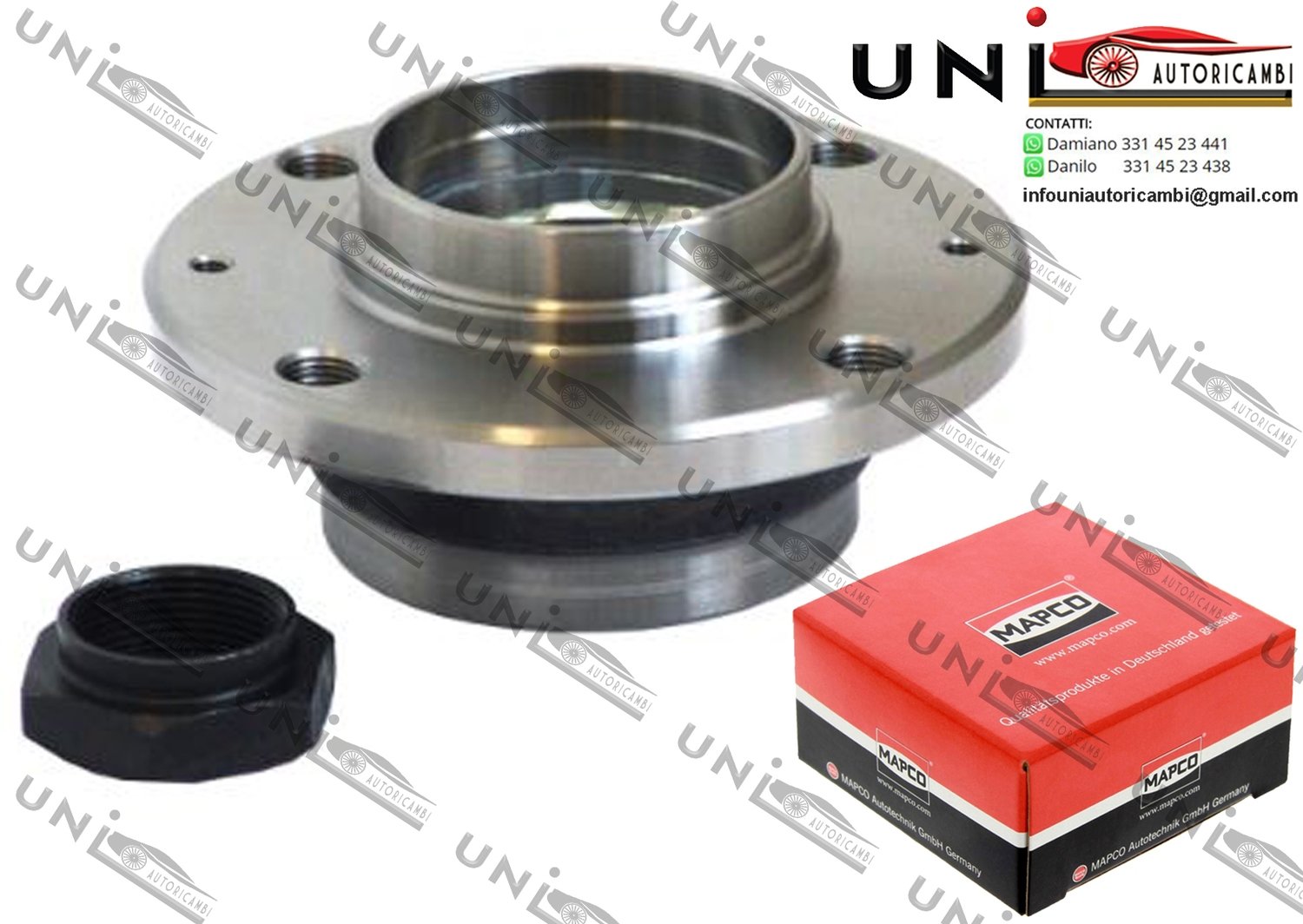 Kit Cuscinetto Ruota Assale Posteriore Bilaterale / Citroén Berlingo Furgonato da 2003 / Peugeot Partner Furgonato da 1996 / Citroén Xantia / Break da 1999 / Peugeot 406 da 1998