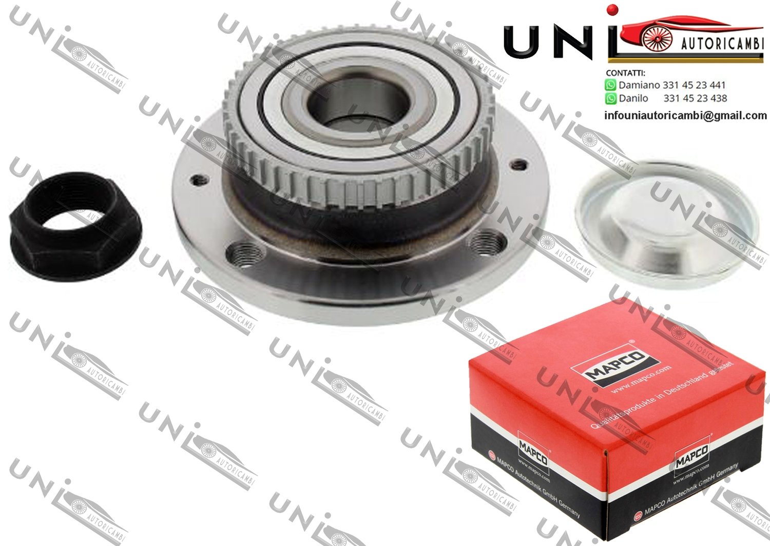 Kit Cuscinetto Ruota Assale Posteriore Bilaterale / Peugeot Partner Furgonato da 1996 / Peugeot Partner Combispace da 2004 / Peugeot 406 Break da 1999 / Citroén Berlingo da 1999