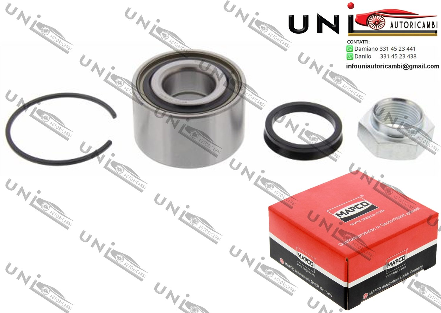 Kit Cuscinetto Ruota Assale Posteriore Bilaterale / Citroé​n Saxo da 1996 / Peugeot 106 II da 1996