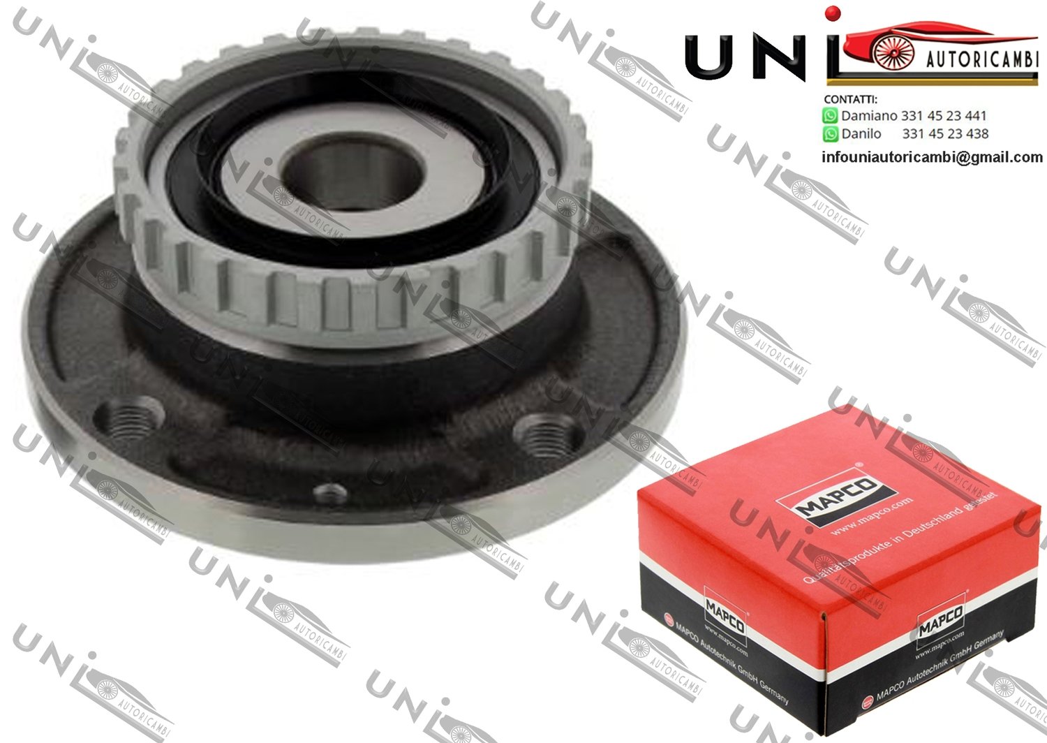 Kit Cuscinetto Ruota Assale Posteriore Bilaterale / Citroén Xsara da 1997 / Citroén Xsara Break da 1997 / Citroén Xsara Coupé​ da 1998 / Citroén​ ZX da 1991 / Peugeot 205 I da 1983