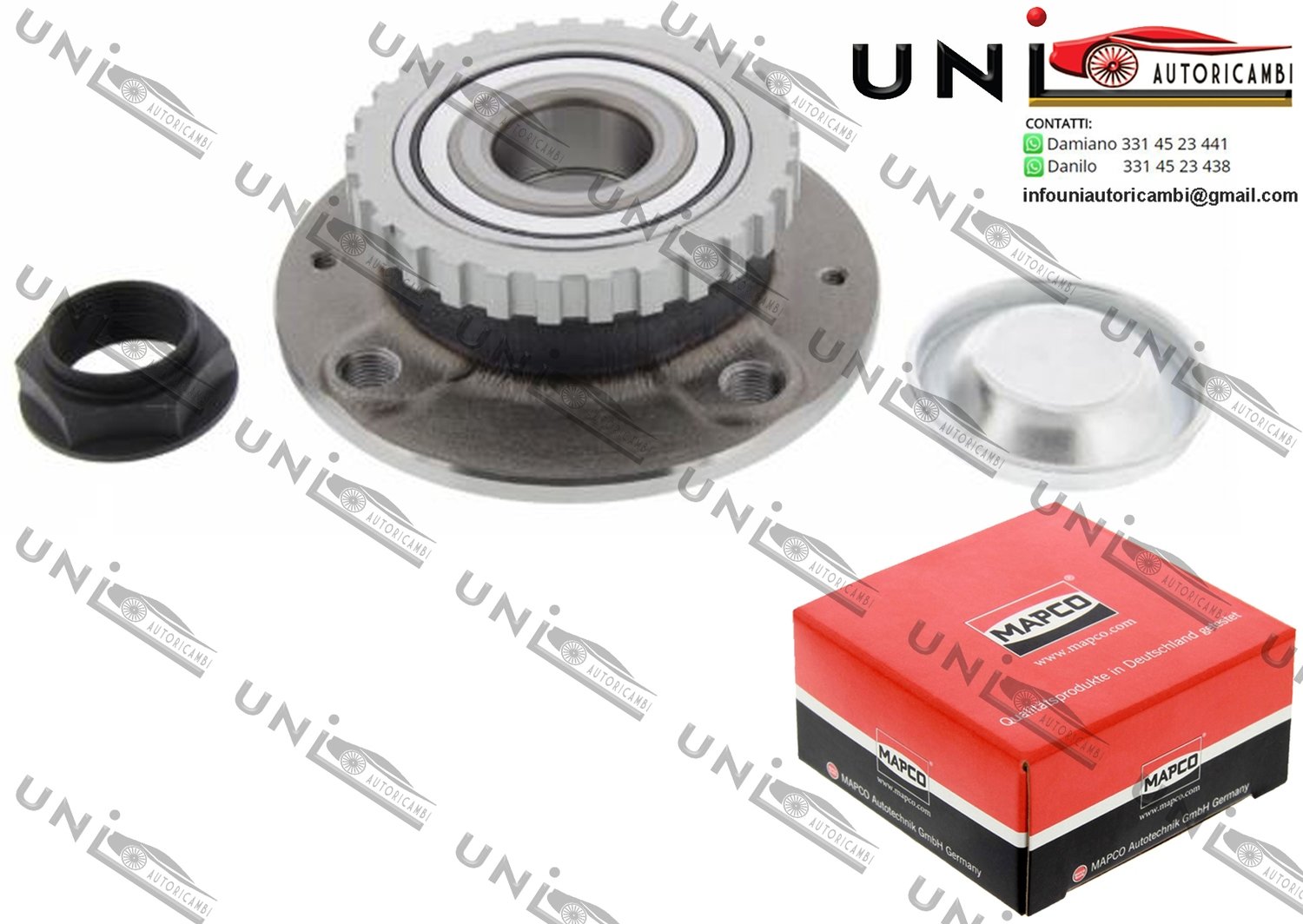 Kit Cuscinetto Ruota Assale Posteriore Bilaterale / Citroé​n Berlingo da 1996 / Citroé​n Berlingo​ Furgonato da 1996 / Citroé​n Xsara da 1997 / Citroé​n Xsara​ Break da 1997