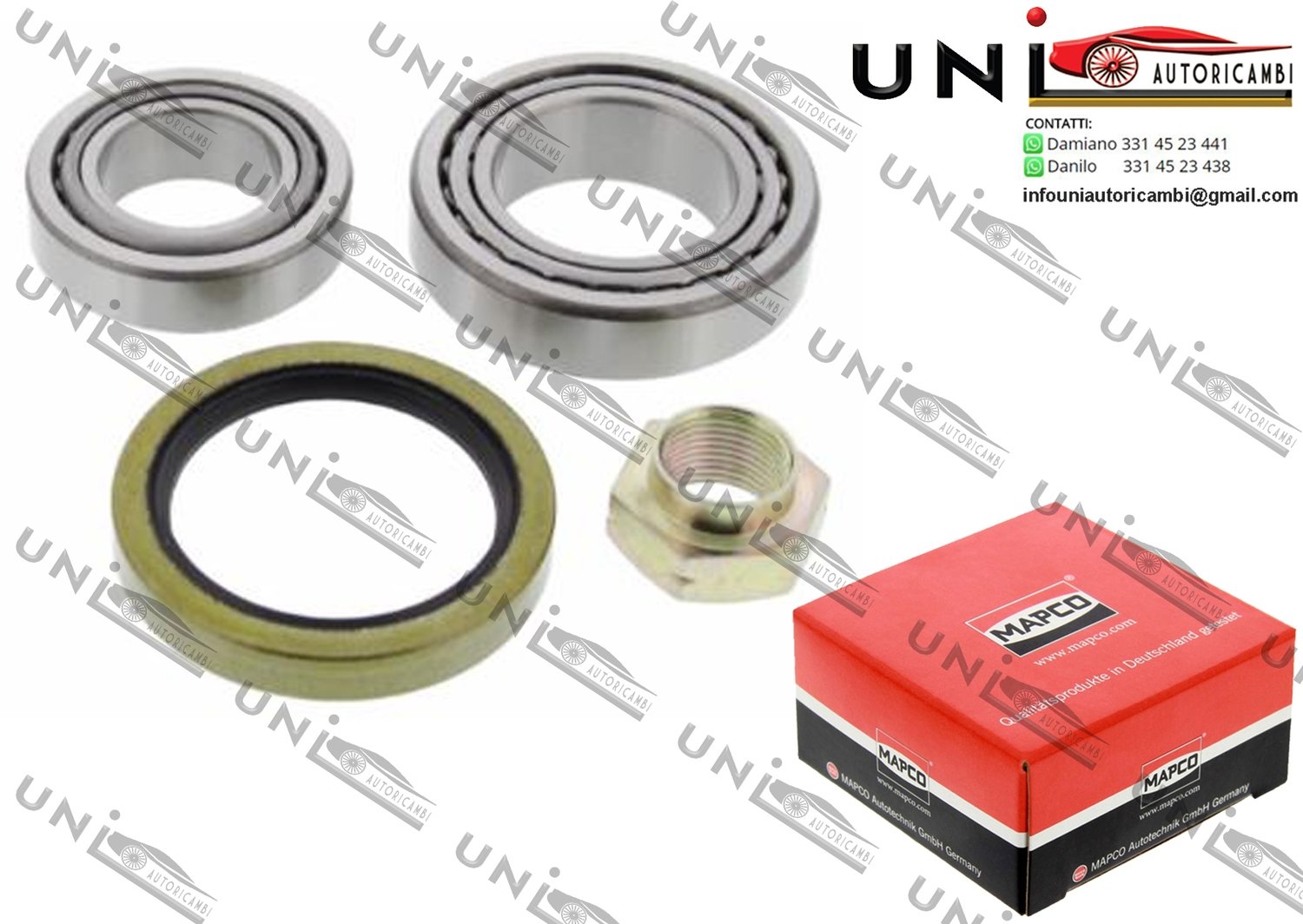 Kit Cuscinetto Ruota Assale Posteriore Destro / Citroë​n C25 Autobus / Furgonato da 1981 / Peugeot J5 Autobus da 1981 / Peugeot J5​ Furgonato / Pianale piatto / Telaio da 1981